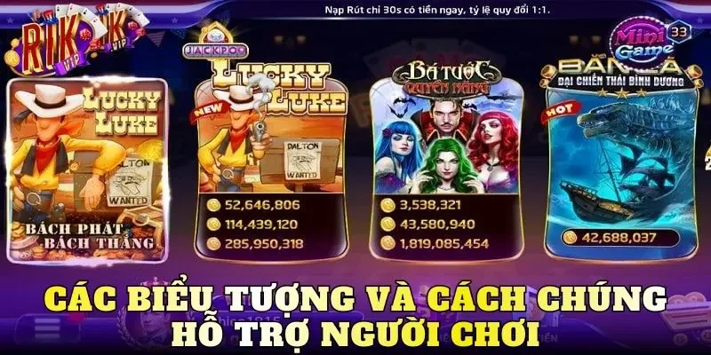 Các biểu tượng và cách chúng hỗ trợ người chơi